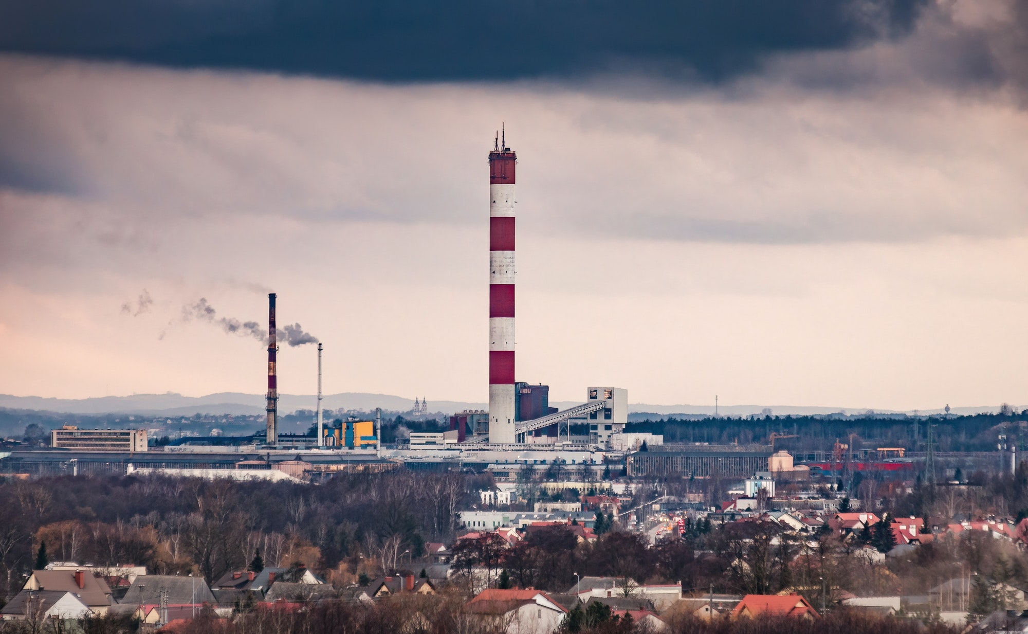 Beautiful view of an oil refinery