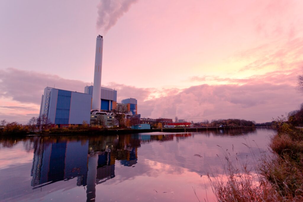 Modern waste-to-energy plant Oberhausen Germany